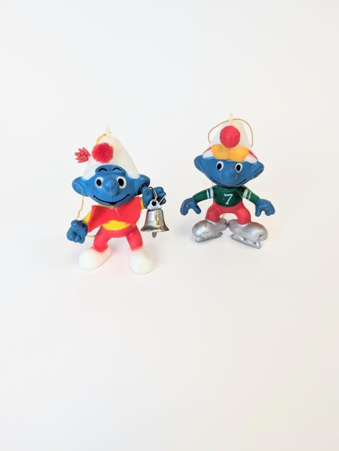 80s Christmas Smurf Ornaments