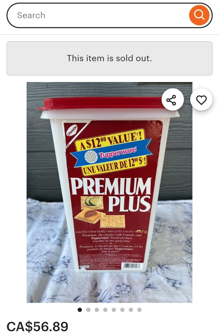 RARE Nostalgic 90s Tupperware/Premium Plus Promo