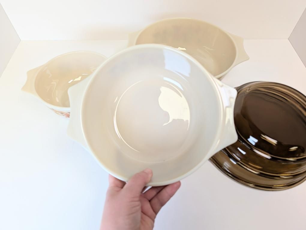 70s "Harvest Spray" PYREX Set of 3 Casserole