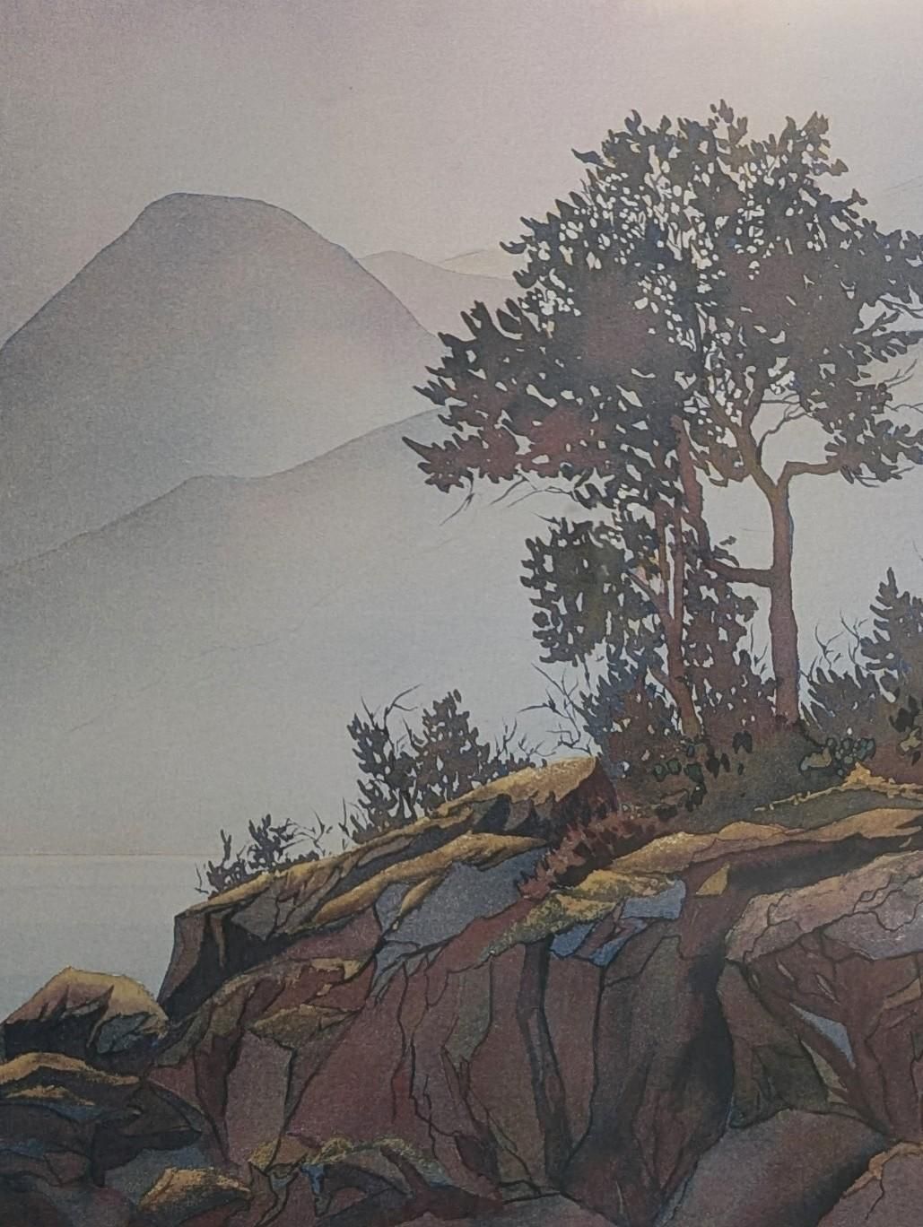 Beautiful Limited-Edition Lithograph "From Lions Bay" by Canadian artist Bonny Roberts