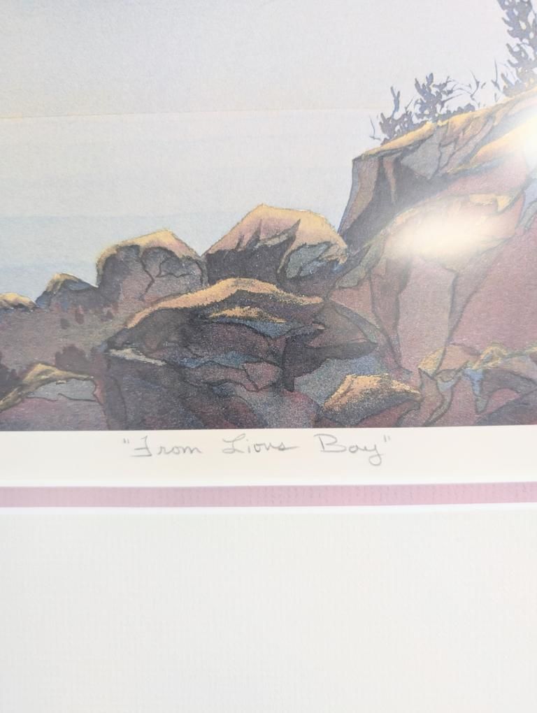 Beautiful Limited-Edition Lithograph "From Lions Bay" by Canadian artist Bonny Roberts
