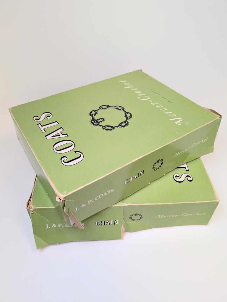 Two FULL Boxes of Coats Mercer-Crochet Green Label 100% Cotton (1974)