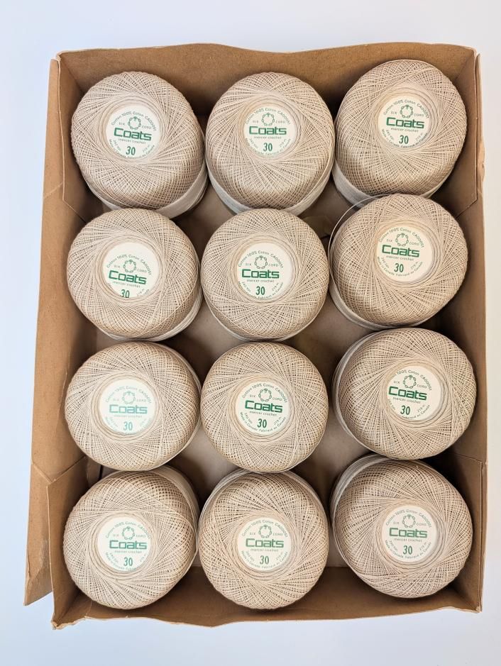 Two FULL Boxes of Coats Mercer-Crochet Green Label 100% Cotton (1974)