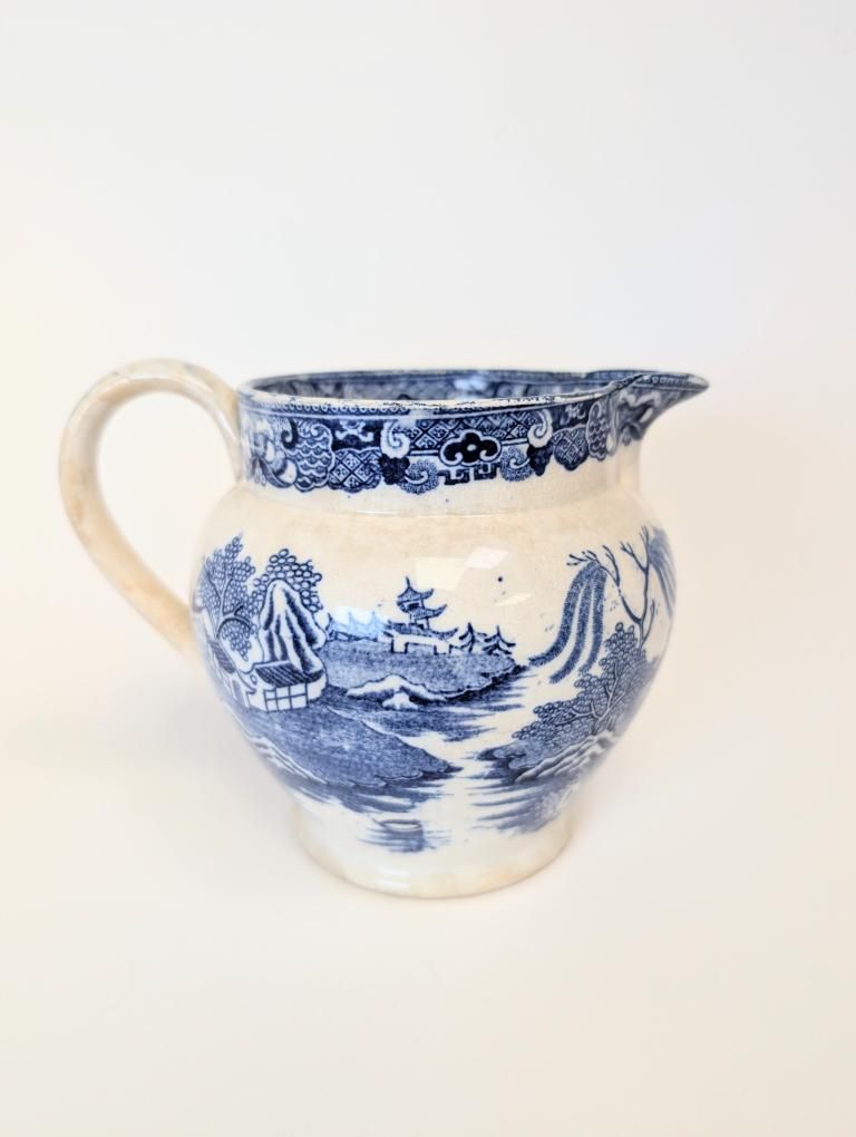 Gorgeous Unmarked Blue Willow 5" Pitcher