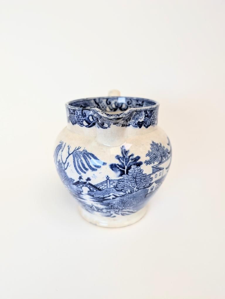 Gorgeous Unmarked Blue Willow 5" Pitcher