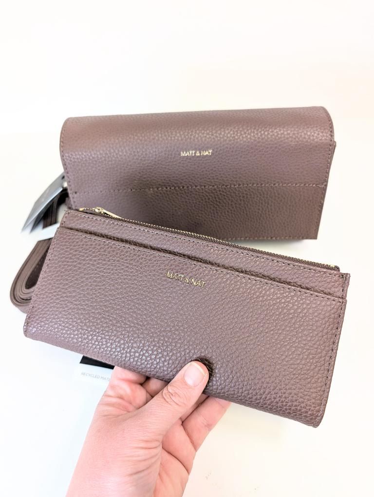 Matt & Nat Emi + Motiv - Purity Wallet + Crossbody Purse in Chocolate