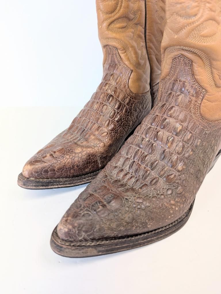 Textured Alligator Rancho Boots Mexican Size 24