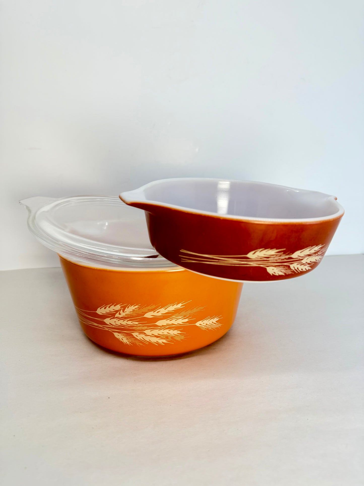 Pyrex Bright Orange Casserole Dishes