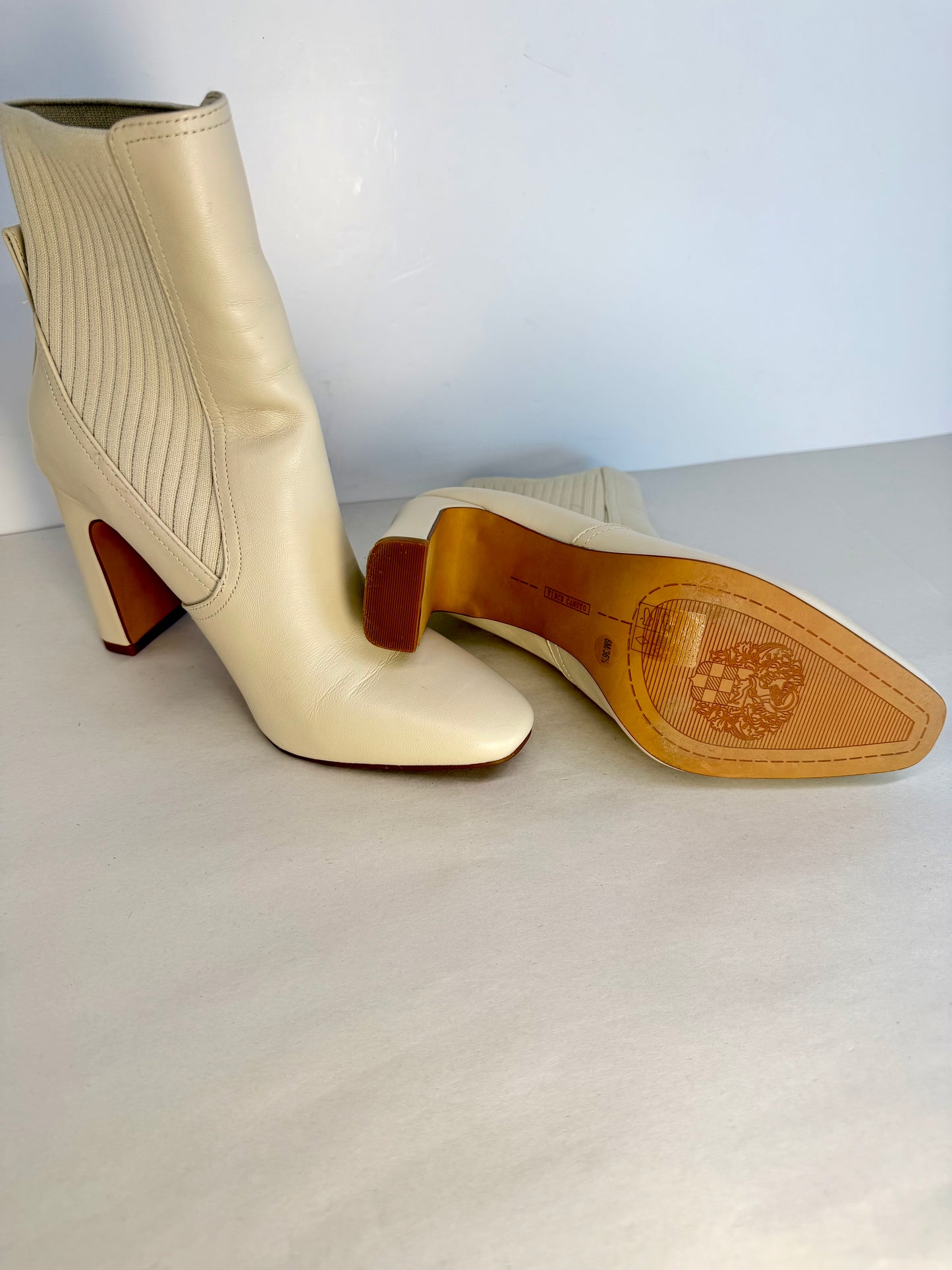Vince Camuto Beige Leather Bootie