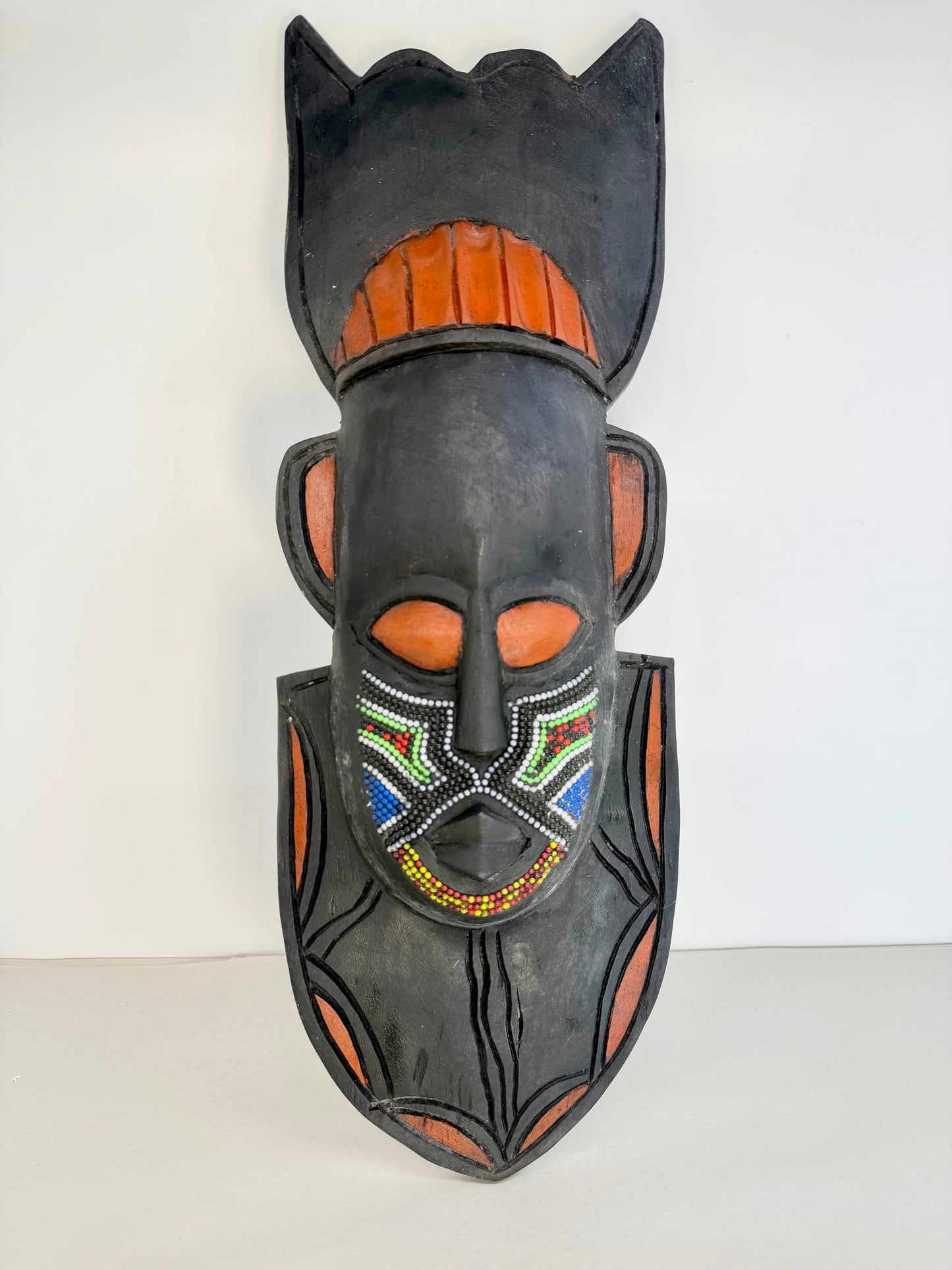 African Hand Carved Ebony Mask