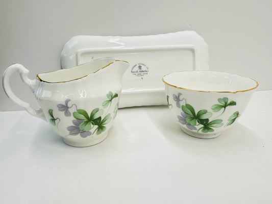 Green & Purple Shamrocks Set
