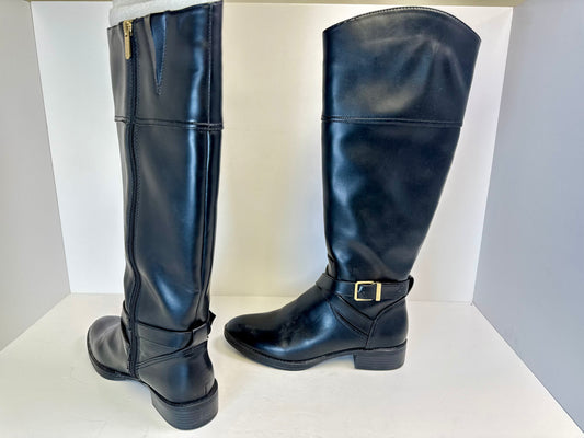 Circus Sam Edelman Women's Parker Riding Boots Black Faux Leather Size 8.5