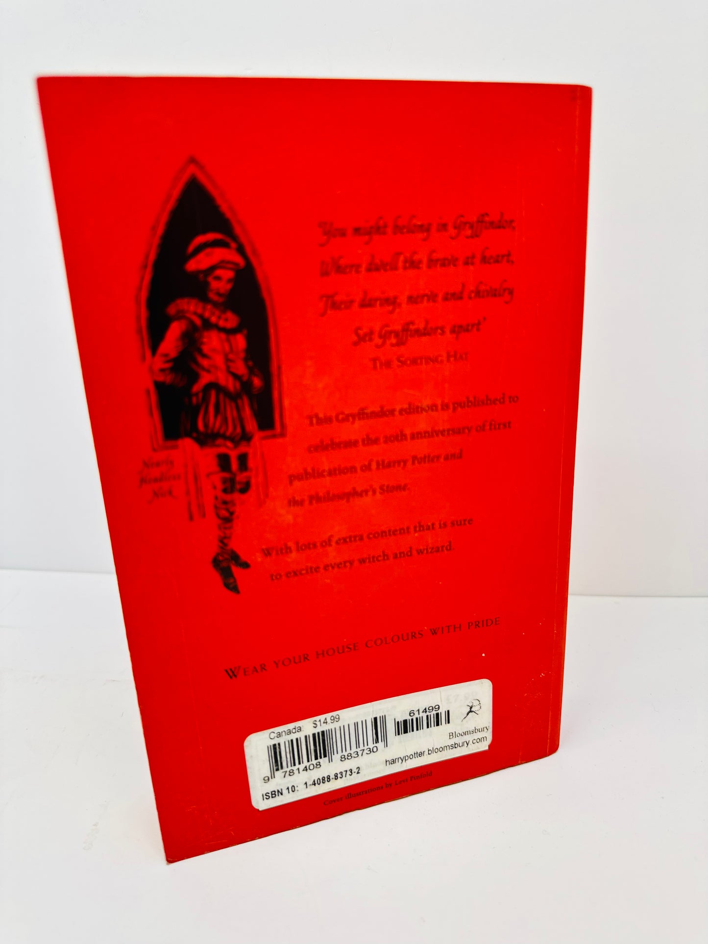 Harry Potter Book Philosophers Stone 20 Years Gryffindor Edition Red J.K.Rowling