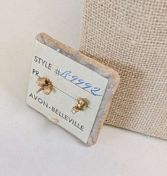 10k 4 point crystal star earrings