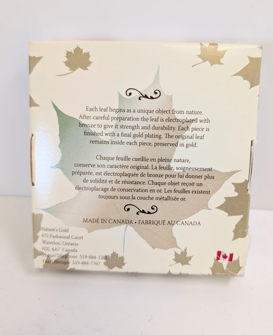 Gold leaf Christmas ornaments