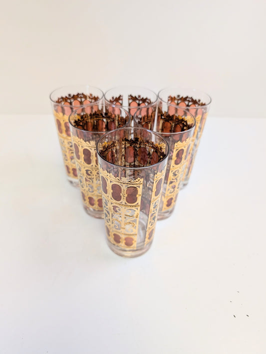 Vintage gold chantilly glasses