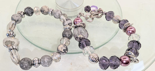 6 variety of beaded bracelets