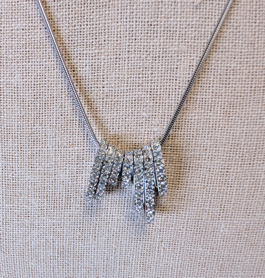 Swarovski signed swan crystal necklace