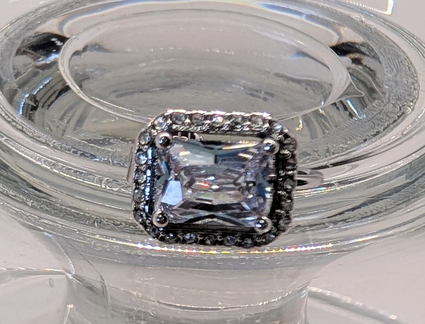 Radiant cut clip-on earrings