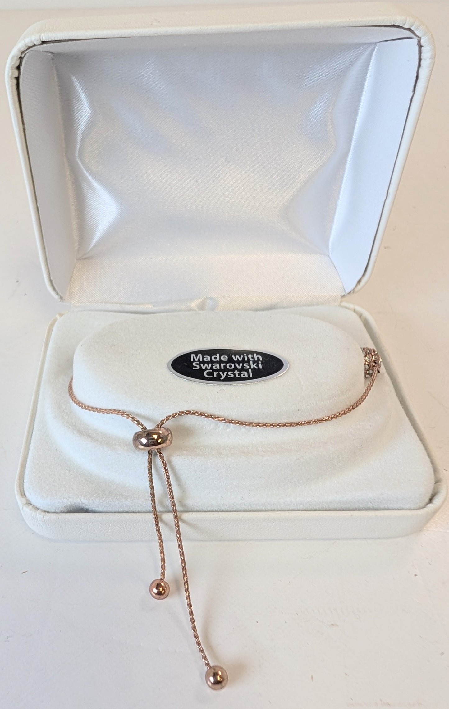 Rose gold Swarovski Crystal adjustable bracelet
