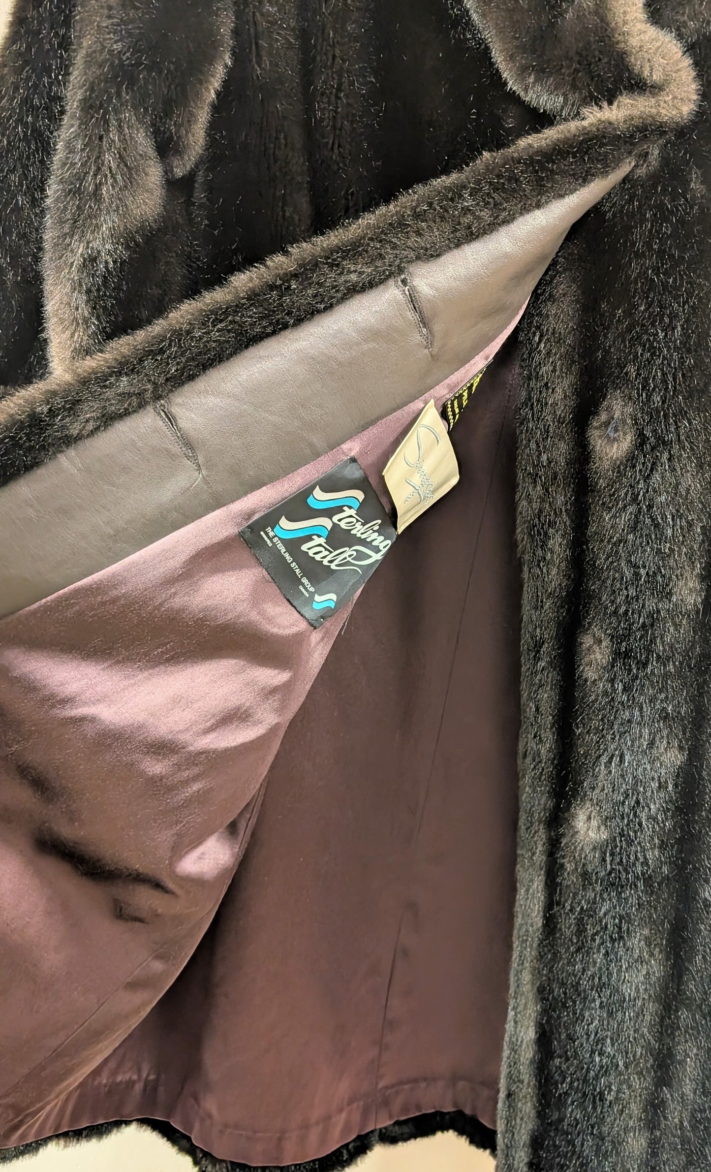 Sterling stall vintage Brown faux fur coat