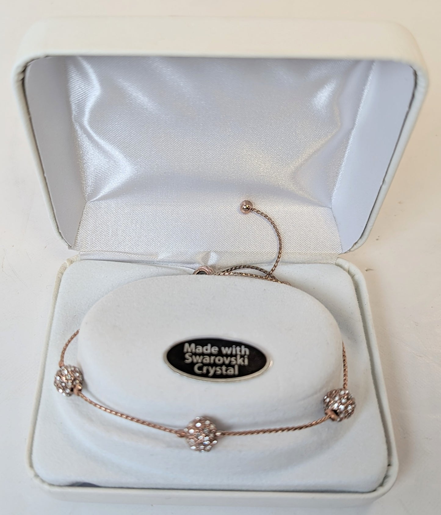 Rose gold Swarovski Crystal adjustable bracelet