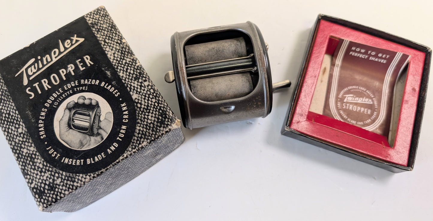 Vintage Henry boker hair clippers and twinplex stropper razor edge