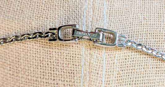 Swarovski vintage Crystal bar pendant necklace