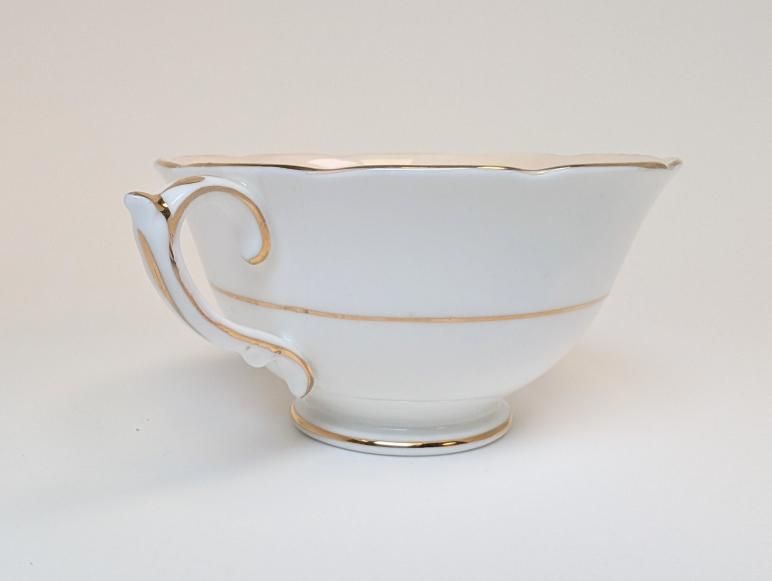 Two Rare Peachy-Pink Double Warrant Pink Cabbage Rose Paragon Tea Cups with Saucers