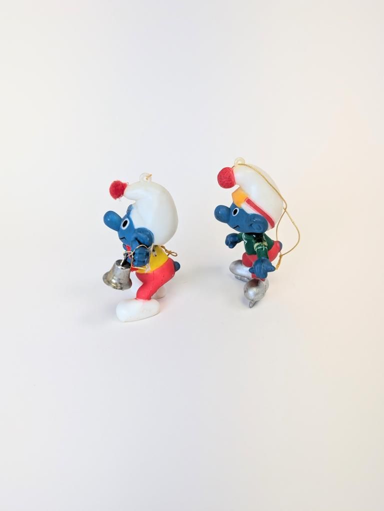 80s Christmas Smurf Ornaments