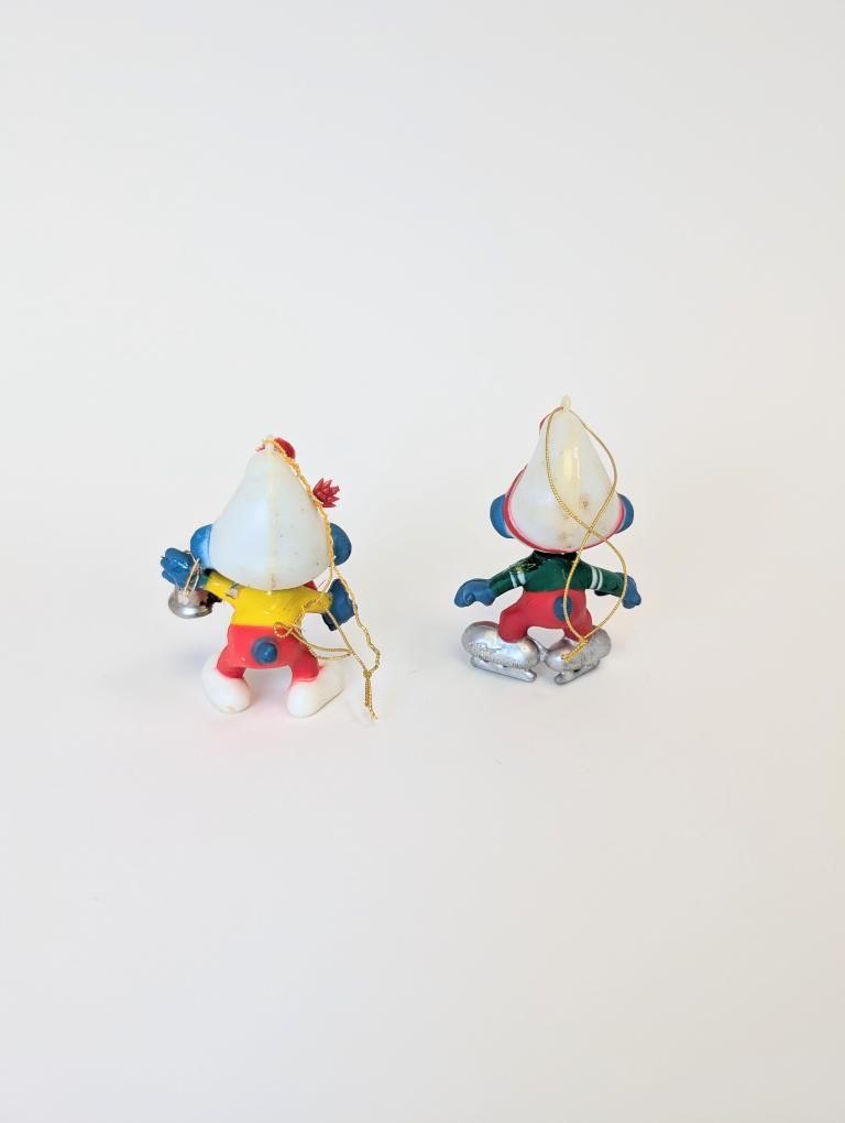 80s Christmas Smurf Ornaments
