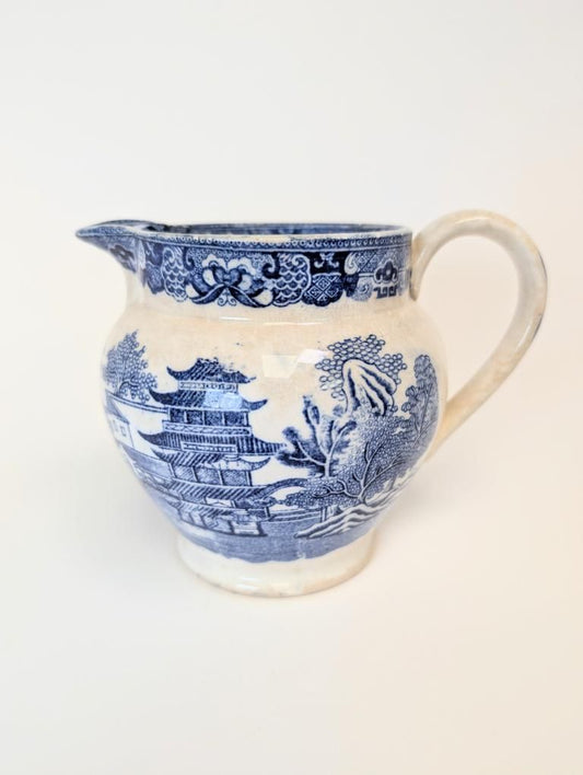 Gorgeous Unmarked Blue Willow 5" Pitcher