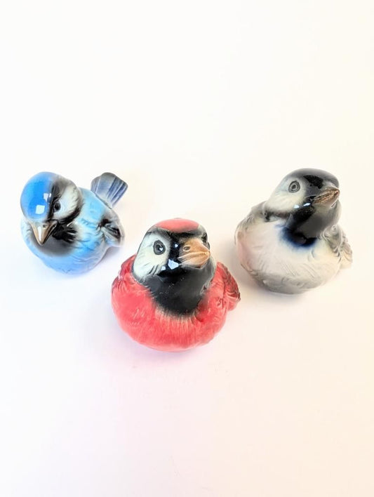 Vintage Goebel 1962 Porcelain Birds Made in Germany 3pc