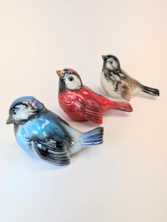 Vintage Goebel 1962 Porcelain Birds Made in Germany 3pc