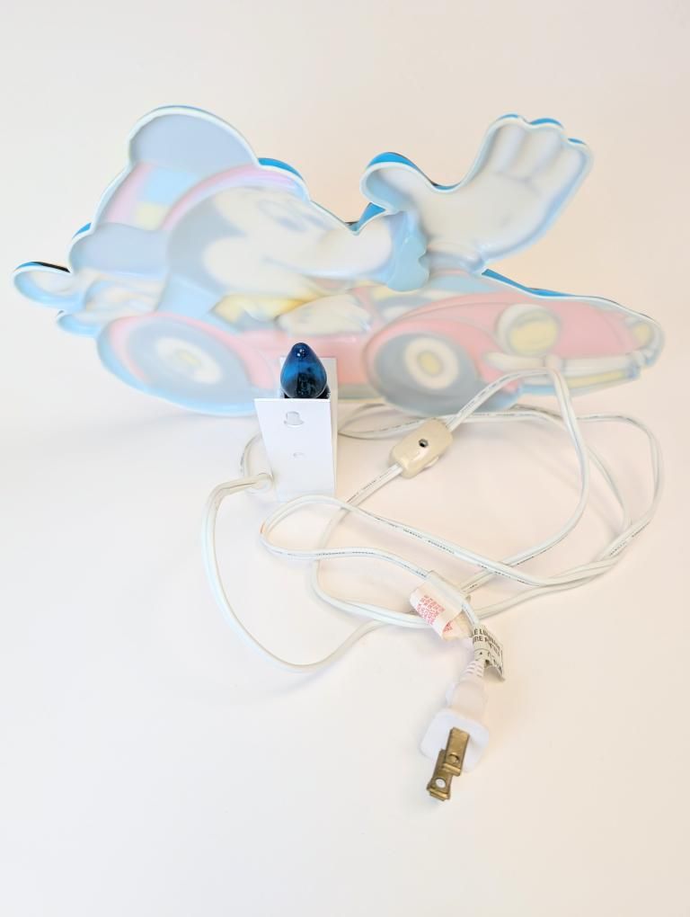 Vintage Disney Mickey Mouse Night Light Lamp