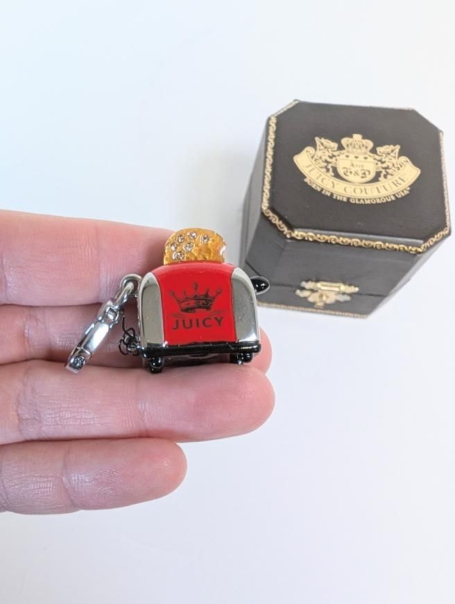 Juicy Couture Red Toaster Charm with Original Box