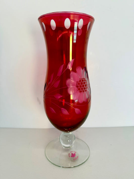 Cranberry Glass Vase