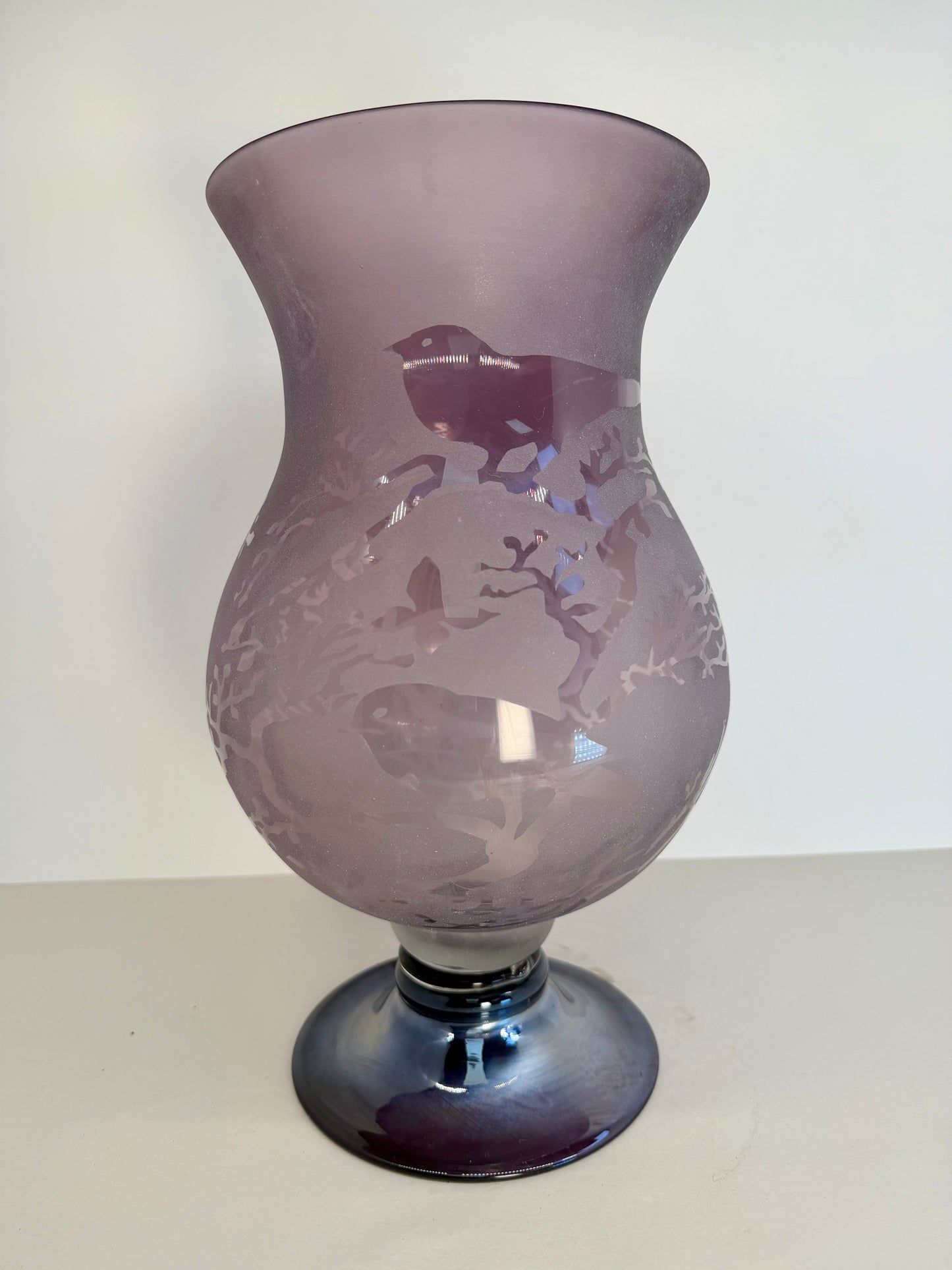 Purple Vines Glass Vase