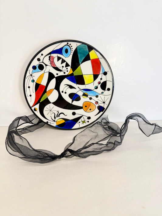 Joan Miro Style Ceramic Wall Plate