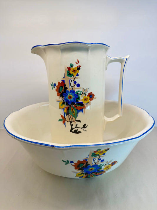 NEWHALL PITCHER BASIN BOWL