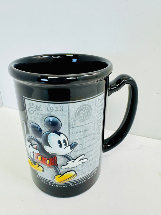 Disney Mickey Mouse The Original Cartoon Mouse 16oz Black Coffee Mug Preowned