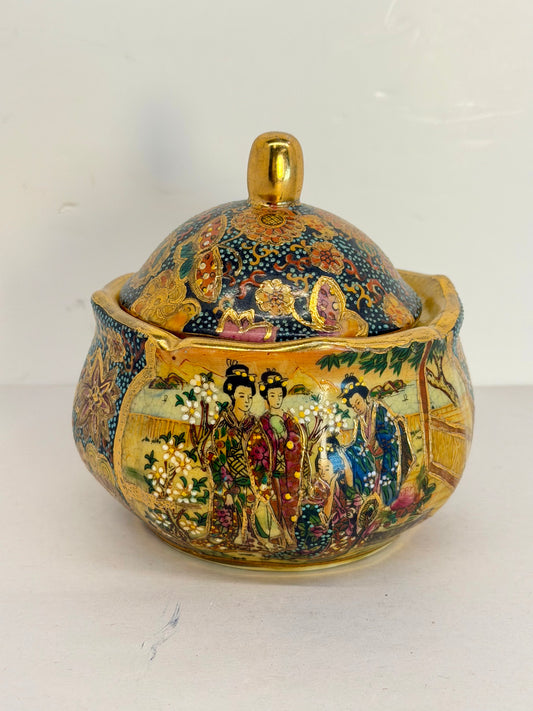 Royal Satsuma Hand-Painted Jar
