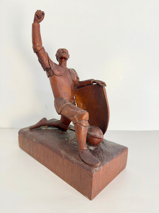 Hand-Carved Wood Matador Statue