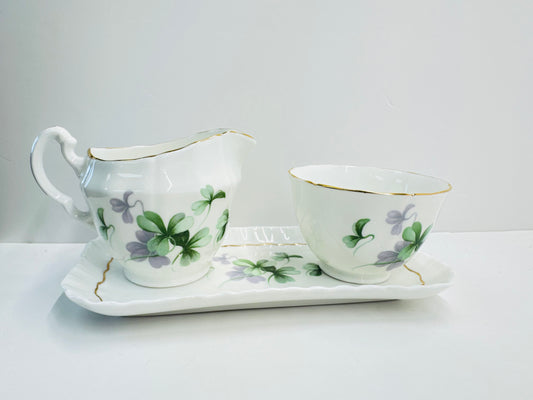 Green & Purple Shamrocks by Adderley, England