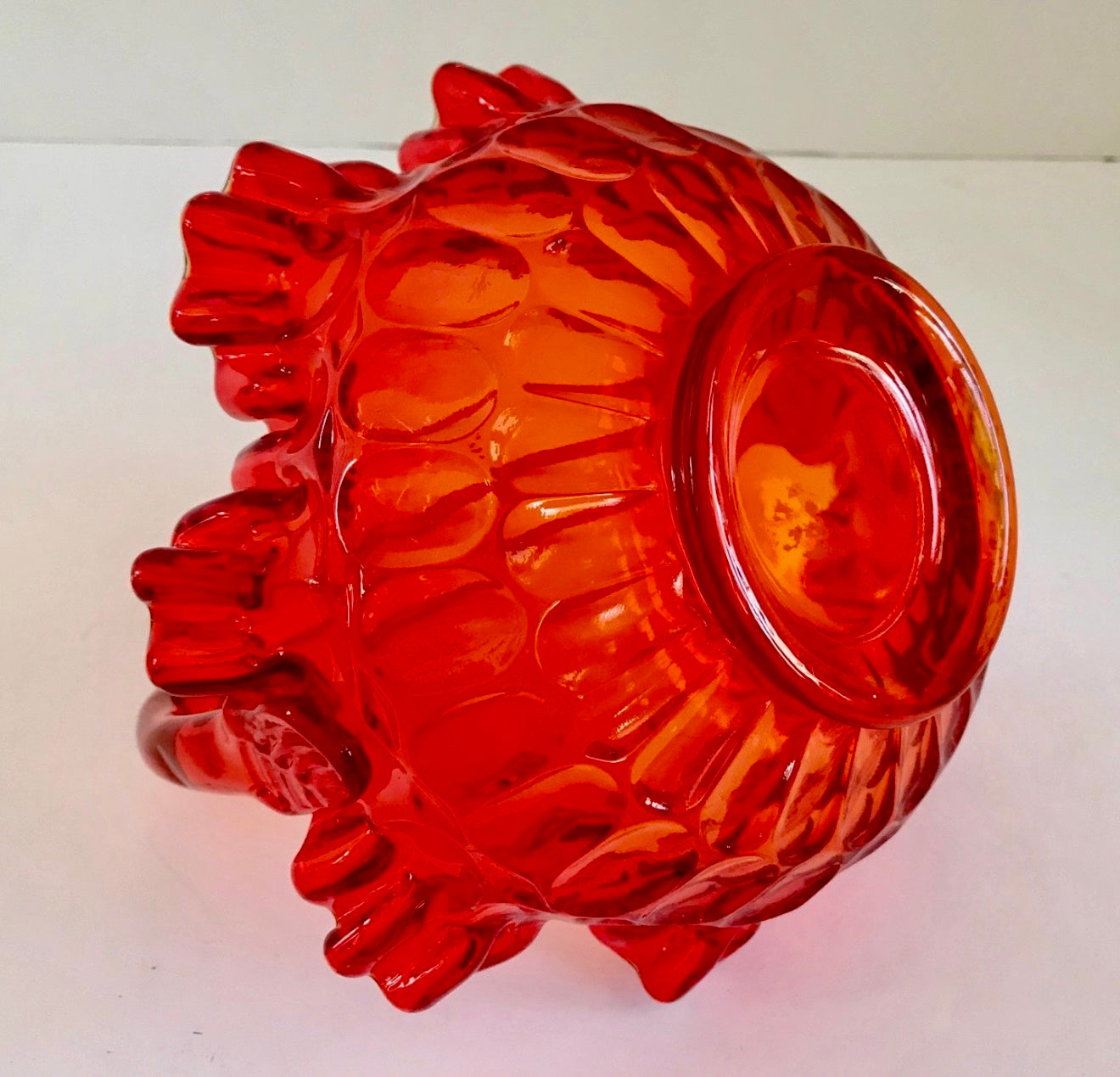 Fenton Amberina Glass Basket