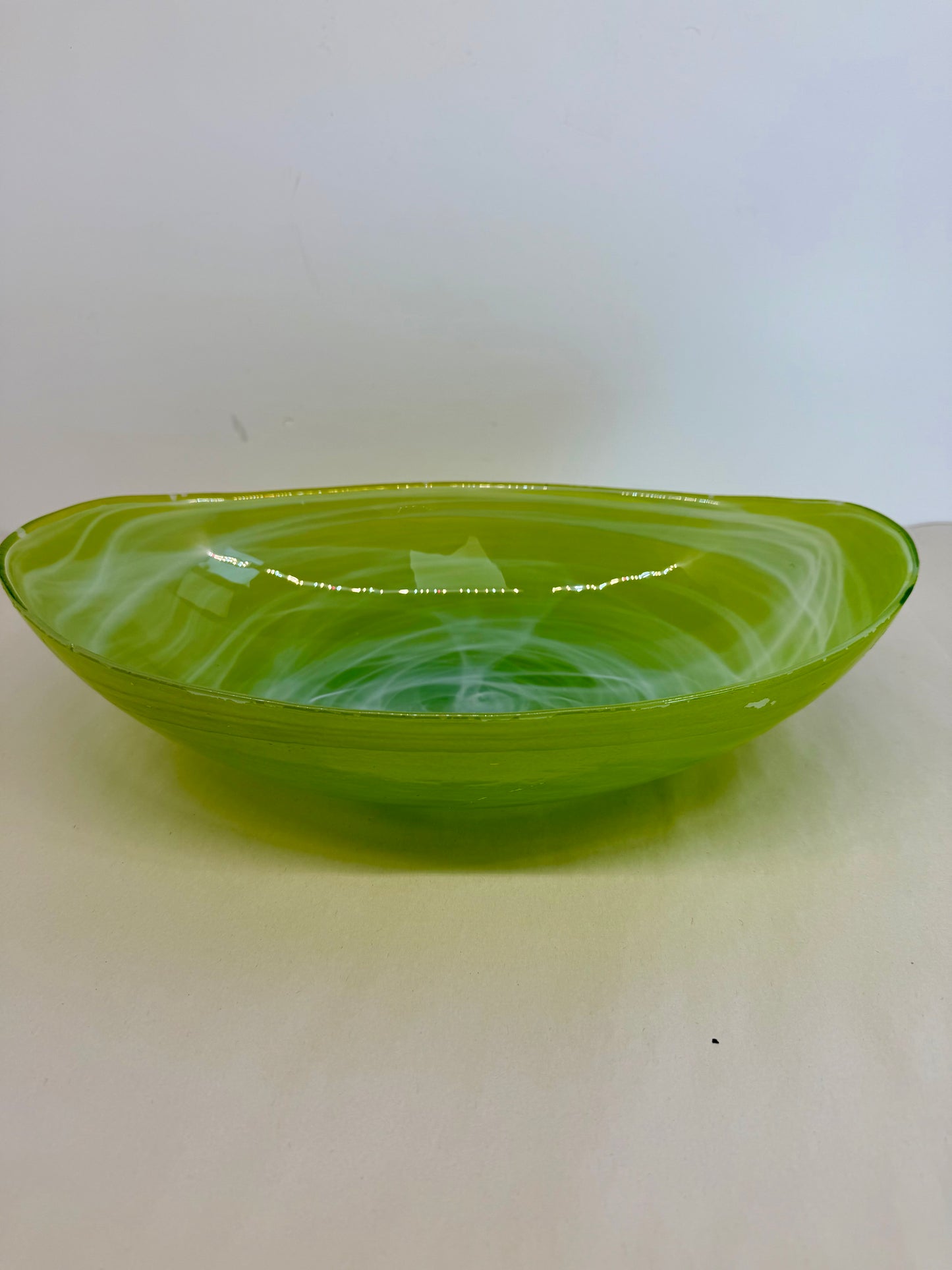 Green Oval Console Bowl