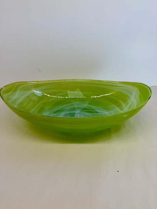 Green Oval Console Bowl