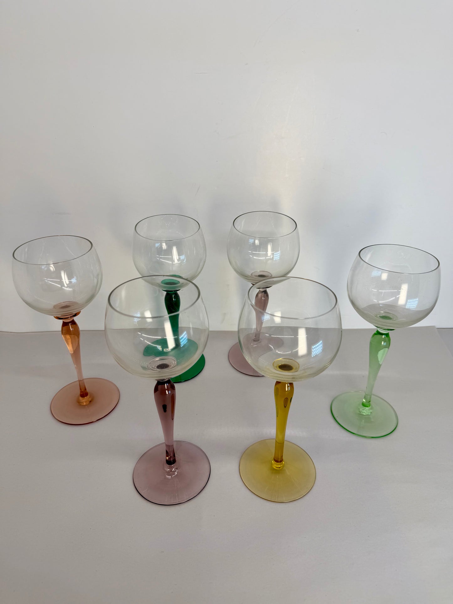 Handblown wine glasses