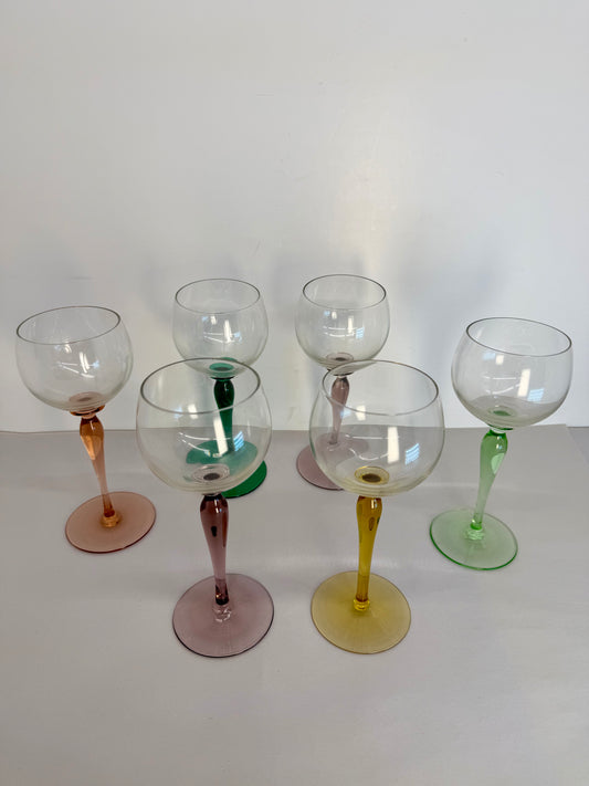 Handblown wine glasses