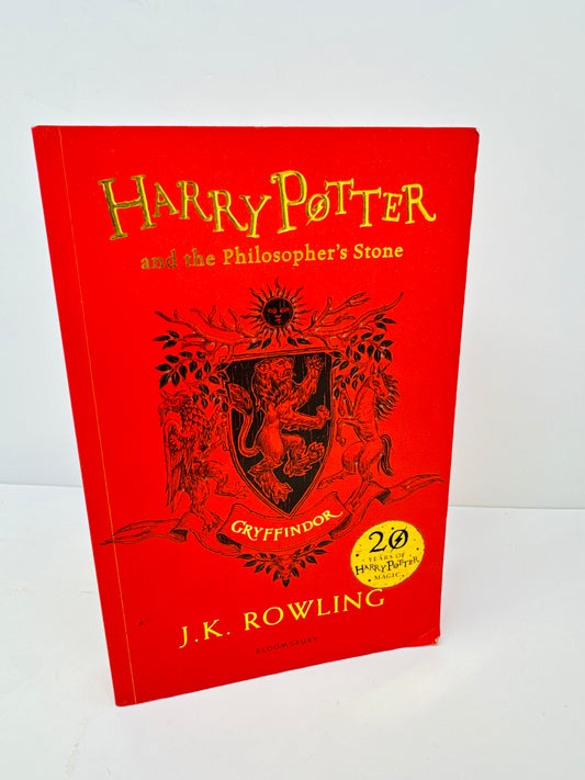 Harry Potter Book Philosophers Stone 20 Years Gryffindor Edition Red J.K.Rowling